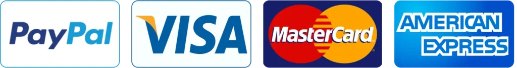 accepted payment methods paypal visa mastercard american express